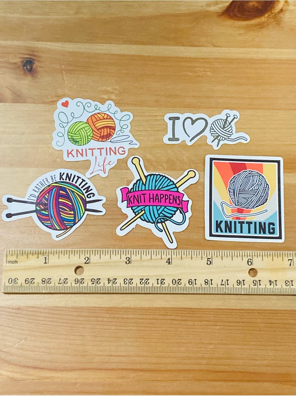 5 for $10: 5 Yes! To‎ Knitting WATERPROOF Stickers  🧶 💟